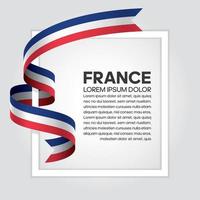 Frankreich abstrakte Welle Flagge Band vektor