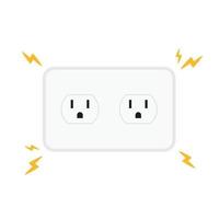 Plug-Vektor. Hintergrund. Freiraum für Text. Platz kopieren. leer. drei Augenstecker. durchgesickerter Strom. vektor