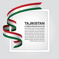 Tadschikistan abstraktes Wellenflaggenband vektor