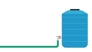 Wassertank-Vektor. Wassertank auf weißem Hintergrund. Tippen Sie auf Vektor. Schlauch. vektor