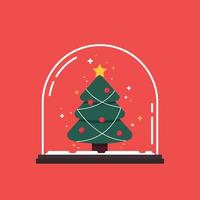 Weihnachtsbaum-Vektor. Weihnachtsbaum-Tag. Symbol. Freiraum für Text. Weihnachtspostkarte. vektor