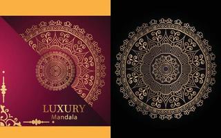 Luxuriöser dekorativer Mandala-Design-Hintergrund in Goldfarbe für sich selbst vektor