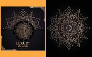 Luxuriöser dekorativer Mandala-Design-Hintergrund in Goldfarbe für sich selbst vektor