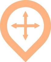 orangefarbenes Standortsymbol vektor