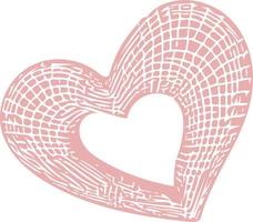 rosa Färg kärlek hjärta form vektor