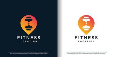 Fitness-Logo-Design mit kreativem Konzept-Premium-Vektor vektor