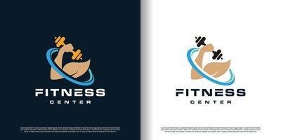 Fitness-Logo-Design mit kreativem Konzept-Premium-Vektor vektor