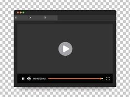 Videoplayer-Design für Website und mobile Apps, Vektorgrafik vektor