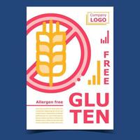 Werbebanner-Vektor für glutenfreie Produkte vektor