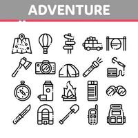 Abenteuer-Sammlung Elemente Symbole gesetzt Vektor