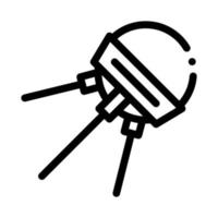 satellit mit antennen symbol umriss illustration vektor