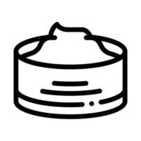 Cremebehälter-Symbol-Umrissbild schützen vektor