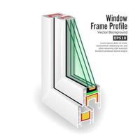 fönster ram strukturera. tre transparent glas. vektor illustration