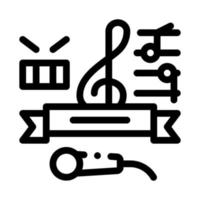 Musikunterricht Graduierung Symbol Vektor Umriss Illustration