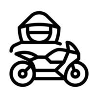 Motorrad Transport Fahrer Symbol Vektor Umriss Illustration