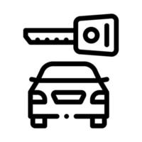 Auto-Safe-Schlüssel-Symbol Vektor-Umriss-Illustration vektor