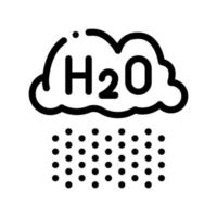 Regen Wolke h2o Regen Vektor dünne Linie Zeichen Symbol