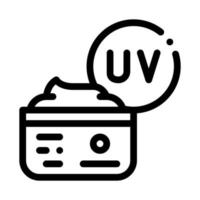 uv-schutzcreme symbol vektor umriss illustration