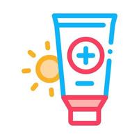 sol- sjukvård gel ikon vektor översikt illustration