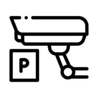 Parkplatz-Camcorder-Symbol-Vektor-Umriss-Illustration vektor