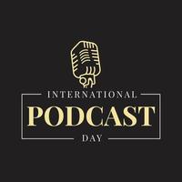 Vorlage für den internationalen Podcast-Tag vektor