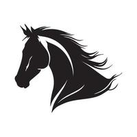 Pferd minimales Vektorsymbol. schöner Hengst. modernes reiterlogo. saubere einfache Silhouette vektor