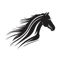 Pferd minimales Vektorsymbol. schöner Hengst. modernes reiterlogo. saubere einfache Silhouette vektor
