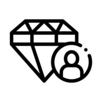 Diamant menschliches Talent Symbol Vektor Illustration