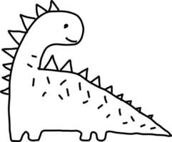 Dinosaurier-Illustration Strichzeichnung. vektor