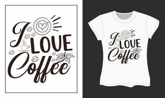 Kaffee-Svg-Schnitt-Dateien-Design. Kaffee-Svg-T-Shirt-Design. Kaffee-T-Shirt-Design. vektor