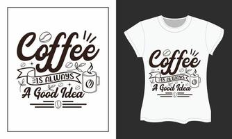 kaffe svg t-shirt design. kaffe svg skära filer design. kaffe t-shirt design. vektor