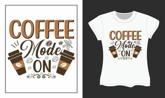 Kaffee-Svg-T-Shirt-Design. Kaffee-Svg-Schnitt-Dateien-Design. Kaffee-T-Shirt-Design. vektor