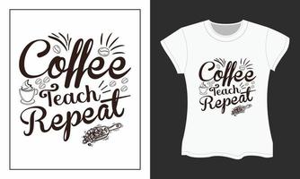 kaffe svg t-shirt design. kaffe svg skära filer design. kaffe t-shirt design. vektor