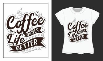 kaffe svg skära filer design. kaffe svg t-shirt design. kaffe t-shirt design. vektor