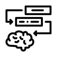 tänkande uppgifter administratör linje ikon vektor illustration