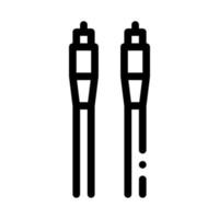 Kabel Glasfaser schwarz Symbol Vektor Illustration