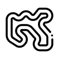 Track-Kart-schwarze Symbol-Vektor-Illustration vektor