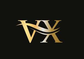 vx länkad logotyp för företag och företag identitet. kreativ brev vx logotyp vektor