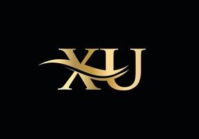 modernes xu-logo für luxusbranding. anfänglicher xu-buchstabe geschäftslogo-designvektor vektor