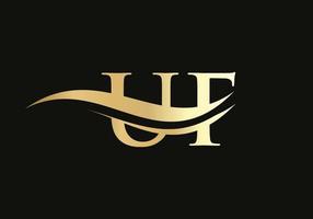 moderner buchstabe uf logo design vektor. Initial Linked Letter Uf-Logo-Design mit kreativem, minimalem und modernem Trend vektor