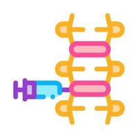 epidural spinal anestesi Färg ikon vektor illustration