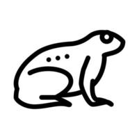 tropischer Frosch Symbol Vektor Umriss Symbol Illustration