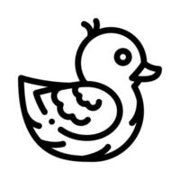 Ente Spielzeug Symbol Vektor Umriss Symbol Illustration