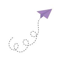 Farbe Papierflugzeug Symbol Vektor Illustration