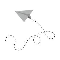 Farbe Papierflugzeug Symbol Vektor Illustration