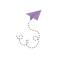 Farbe Papierflugzeug Symbol Vektor Illustration