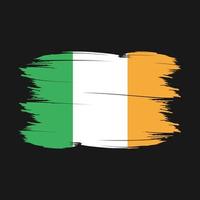 irland-flaggenpinsel-vektorillustration vektor