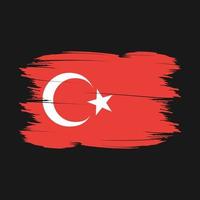 türkei flag pinsel vektor illustration