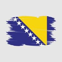 bosnien flagge pinsel vektor illustration