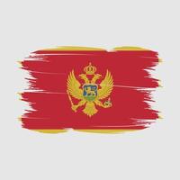 montenegro flag pinsel vektor illustration